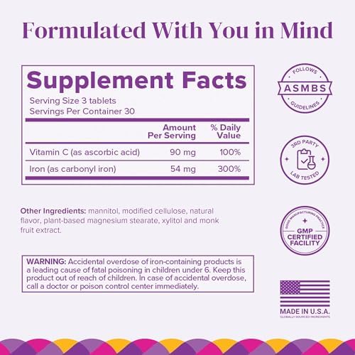 BariMelts bariatric fast dissolving iron tablets packaging highlighting natural orange flavor