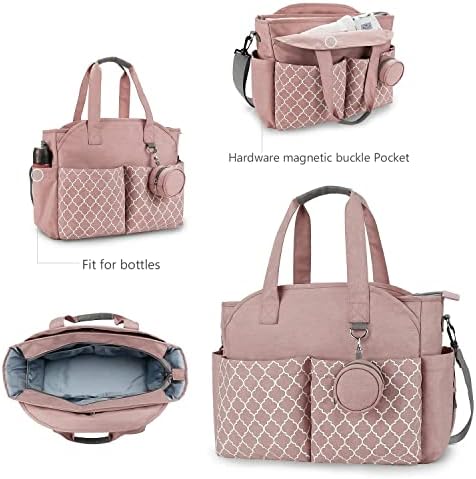 Meyteilay diaper bag with portable changing pad