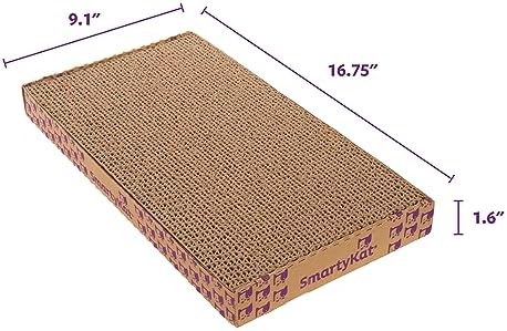 SmartyKat furniture protector pad angled view highlighting the thick tree bark texture layers.