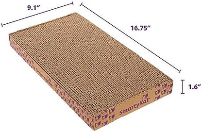 SmartyKat furniture protector pad angled view highlighting the thick tree bark texture layers.
