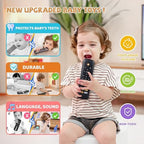 Toddler remote control toy with English Spanish and French speech settings