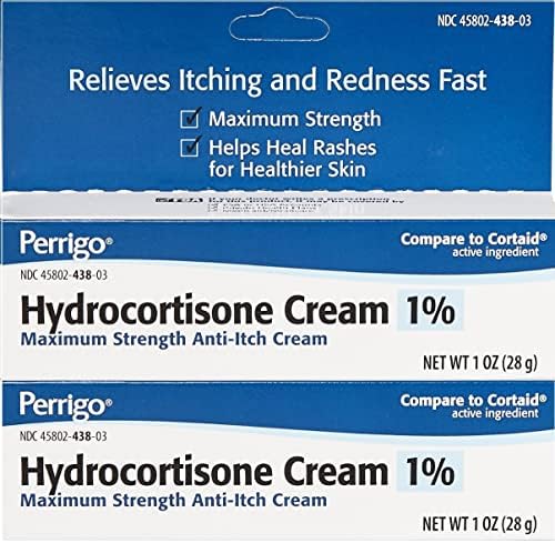 Perrigo Hydrocortisone Cream 1 percent front tube view for itch relief