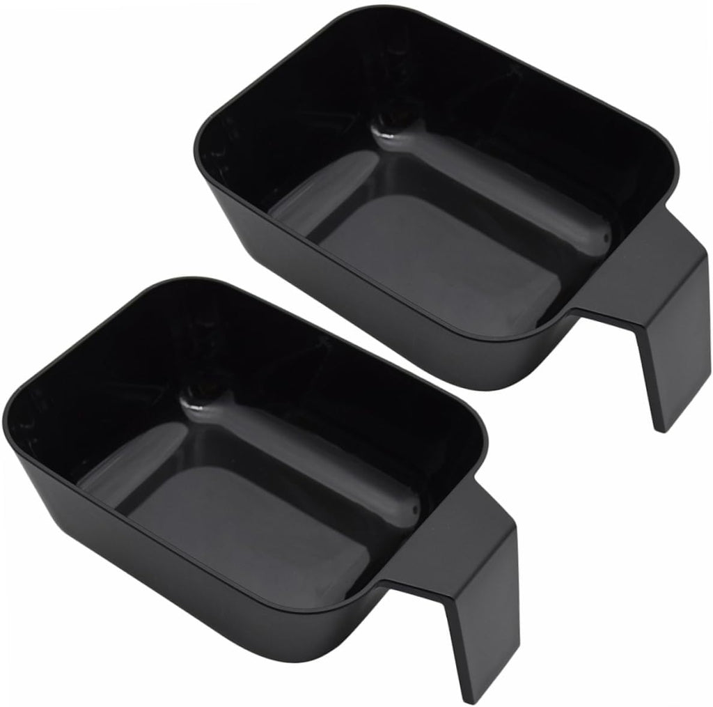 Beatifufu hair dye mixing bowl two pack front view showing deep black plastic design for salon color preparation.