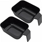 Beatifufu hair dye mixing bowl two pack front view showing deep black plastic design for salon color preparation.