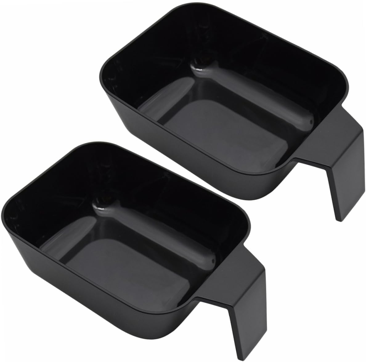 Beatifufu hair dye mixing bowl two pack front view showing deep black plastic design for salon color preparation.