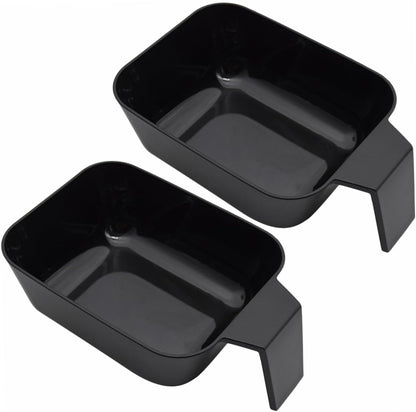 Beatifufu hair dye mixing bowl two pack front view showing deep black plastic design for salon color preparation.