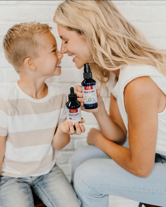 Silver Biotics 30 PPM daily extra strength immune supplement liquid label details.