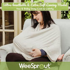 WeeSprout nursing cover used as car seat canopy