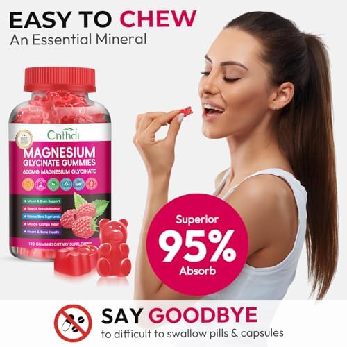 Vegan non GMO magnesium glycinate chewable supplements for daily wellness