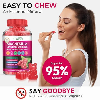 Vegan non GMO magnesium glycinate chewable supplements for daily wellness