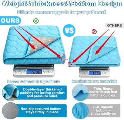 MeiLiMiYu pet cooling blanket folded neatly for travel and storage convenience