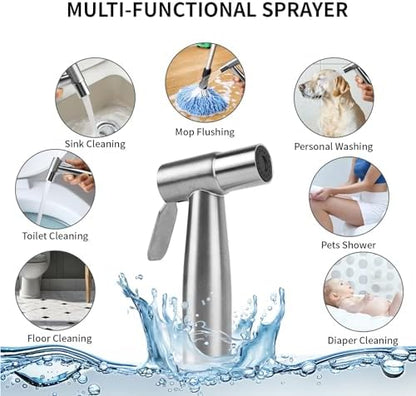 Adjustable pressure handle detail of Homwe handheld toilet sprayer
