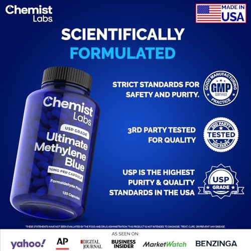 Chemist Labs Methylene Blue supplement label details
