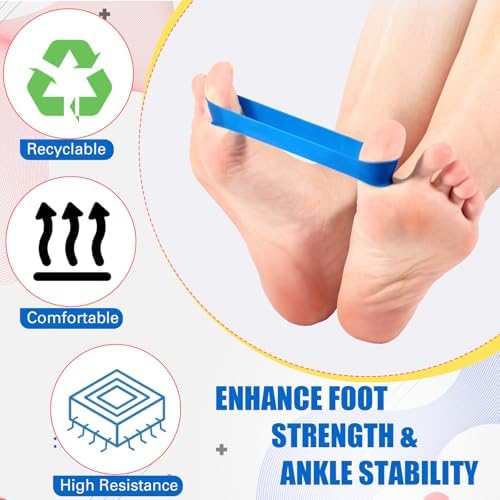 WinnerWhy foot alignment bands used by a woman during a yoga stretching routine.