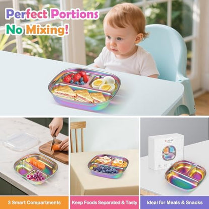 Durable non-toxic stainless steel dining set for kids