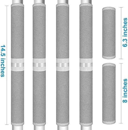 Close up view of Elcoor grey handle covers on appliances