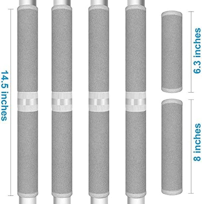 Close up view of Elcoor grey handle covers on appliances