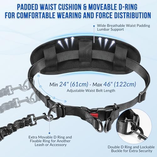 SlowTon dog leash removable zipper pouch storage