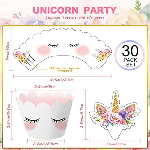 Censen unicorn party decorations with adjustable wrapper slots