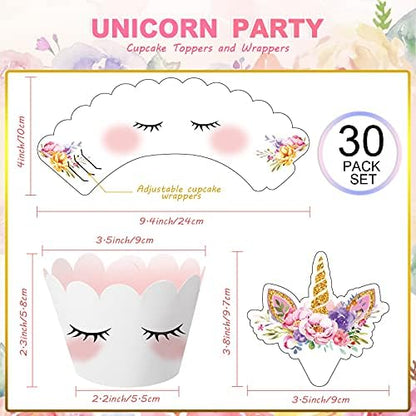 Censen unicorn party decorations with adjustable wrapper slots