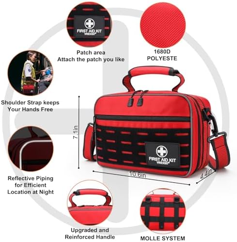 Waterproof 1680D polyester emergency bag with reflective strips