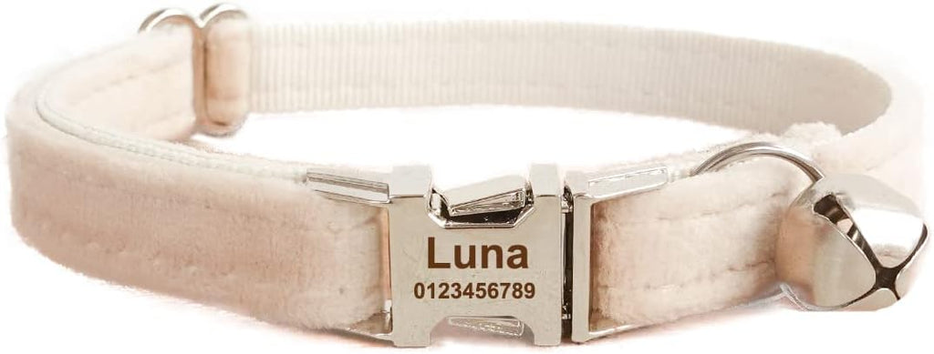 Cat Collar Personalized with Name Phone Number Engraved,Customized with Bell for Small Dogs Puppy Kitten - Image 9