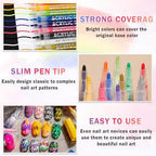 Kidology nail art pens showing 12 different ink colors