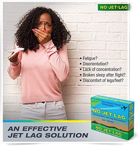 No Jet Lag blister pack showing 32 chewable tablets for easy dosing.