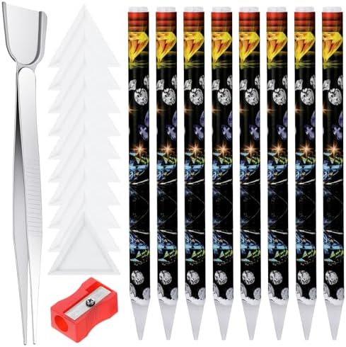 Professional nail art rhinestone application using wax pencil