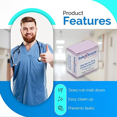 Latex-free cohesive skin barrier rings for colostomy and ileostomy supplies
