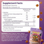 Primo Kava supplement label with 25mg kavalactones serving facts