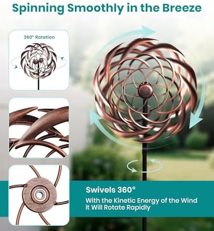 Close up of Vufoz dual layer copper kinetic blades