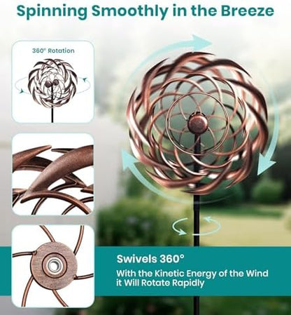 Close up of Vufoz dual layer copper kinetic blades