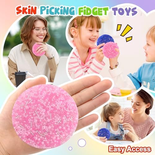 VarietyFidgets Trichotillomania and anxiety relief pad held in hand for discrete portability