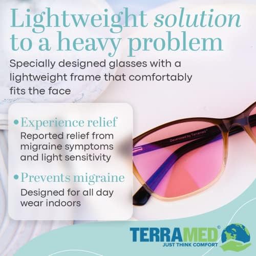 Terramed migraine glasses side profile showing frame design