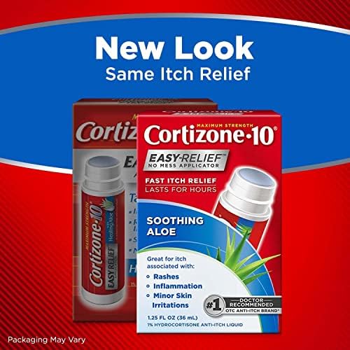 Travel-sized Cortizone-10 applicator for portable skincare first aid.