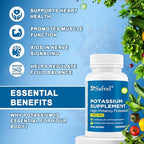 Safrel potassium 240 vegetarian capsules bottle side profile