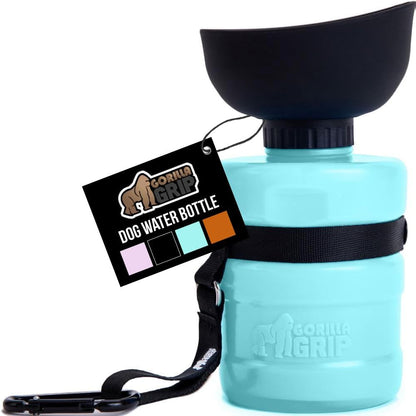 GORILLA GRIP Dog Water Bottle, Portable Water Bowl Dispenser for Dogs, 12 oz Leak Proof Pet Travel Squeeze Bottles Food Grade Silicone, Pet Stocking to Go Puppy Essentials, Black - Image 12