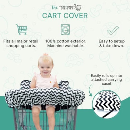 Totes Babies highchair cover close up showing the touch sensitive clear phone pouch with smartphone inserted