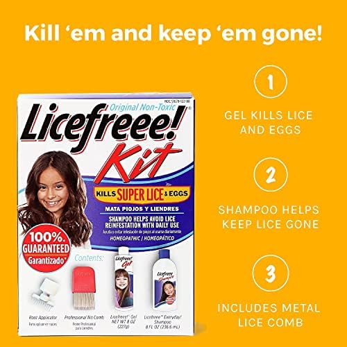 Licefreee non-toxic lice killing gel with root applicator for precise scalp application.