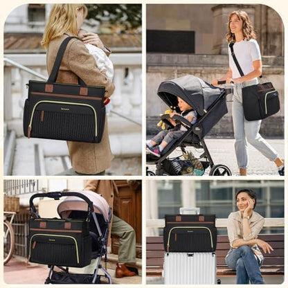 Rainsmore baby bag side profile with bottle pockets
