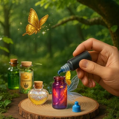 AMIZEY potion making kit accessories including magic wands charms and non toxic colorants.
