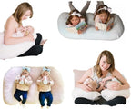 Side profile of Twin Z support pillow for bottle feeding