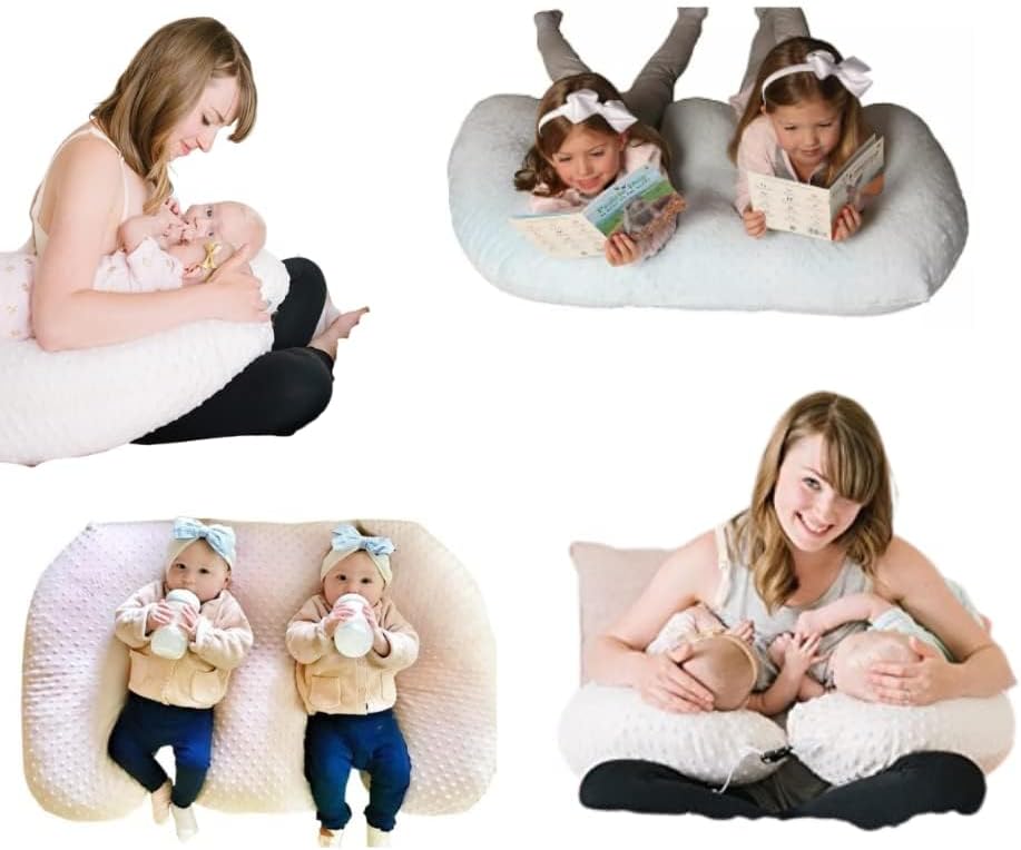 Side profile of Twin Z support pillow for bottle feeding