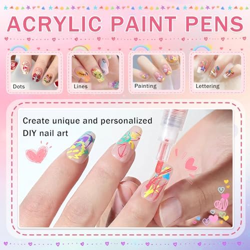 Hand demonstrating nail painting with Ionsgako pens