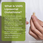 PD VARS Liposomal Glutathione 60 Count supplement facts label