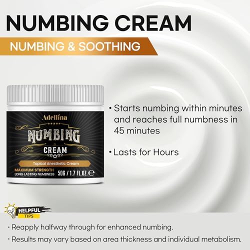 Adellina extra relief topical anesthetic cream with emu oil