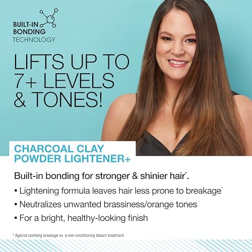 Authentic AGE beautiful charcoal hair lightener pouch highlighting built in bonding technology for hair protection