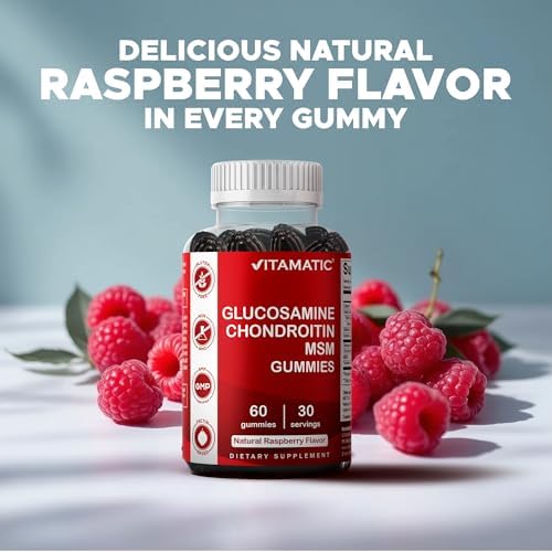Vitamatic Glucosamine Chondroitin Gummies with MSM & Vitamin E – Joint Support Formula – 60 Pectin-Based Vegan Gummies - Image 7