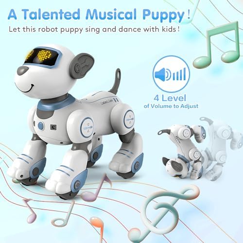 VATOS Remote Control Robot Dog Toy for Kids - Interactive Touch & Follow 17 Functions Robot Dog Pet, Programmable Smart Walking Puppy Intelligent Dancing Dog Robot Toys for Girls 3-12 Gifts - Image 6